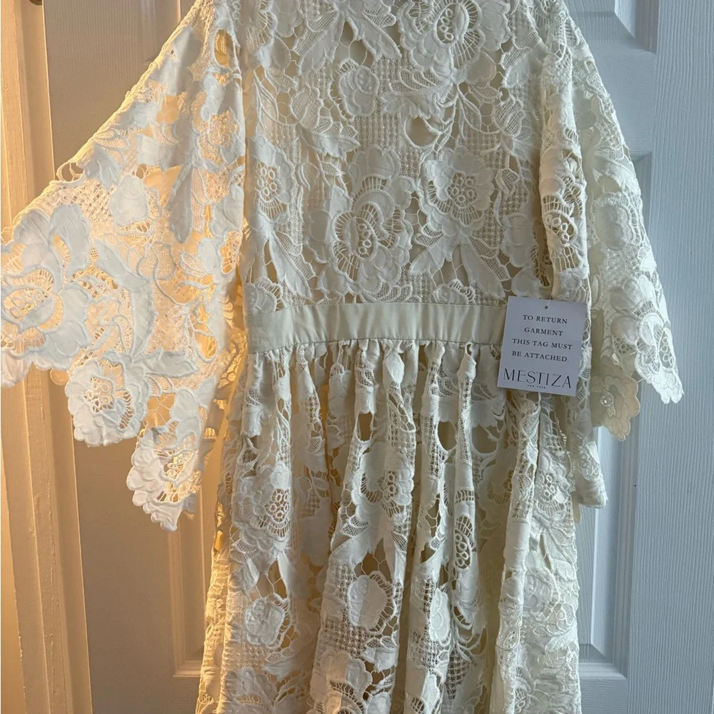 NWT Mestiza Ivory Lace Dress Size 2 NEW - Picture 9 of 10